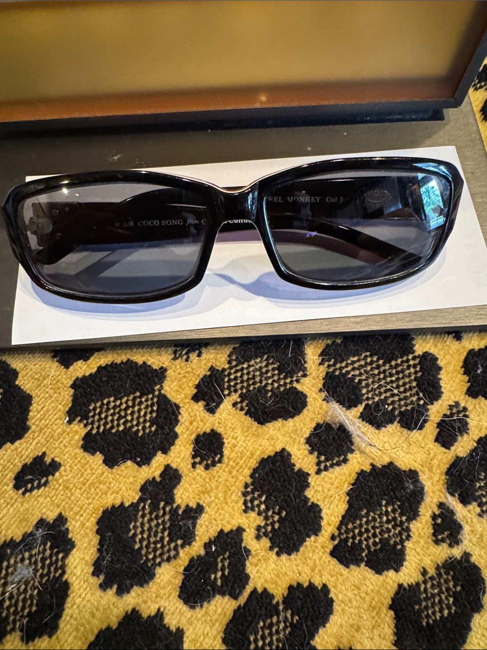 Black Rectangular Women's Sunglasses -